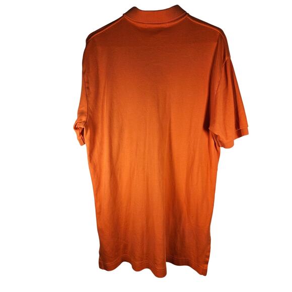 Ralph Lauren Polo Mens Shirt Orange Short Sleeve Yellow Logo Sz Medium - Picture 2 of 5